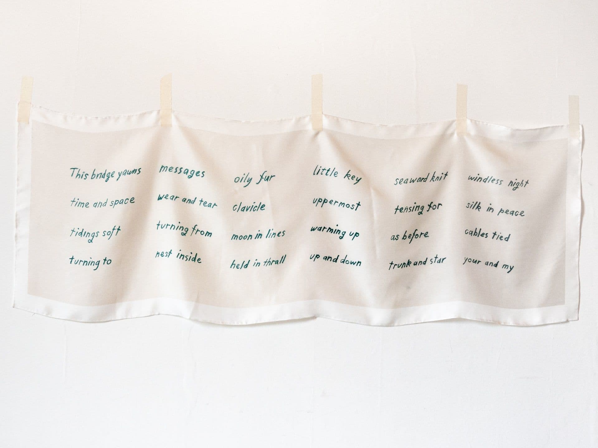 Mode and Mode Poem Scarf by Rowan McNaught